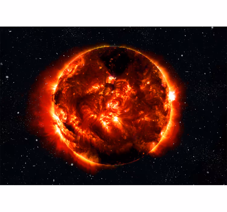 Rummet fototapet solareksplosionseffekt - TenStickers