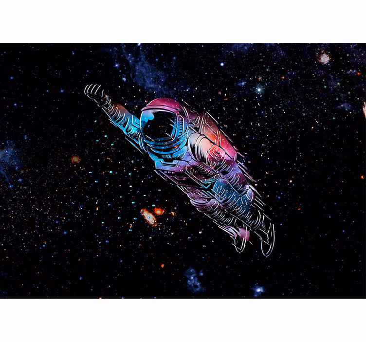 Modig astronaut rummet fototapet - TenStickers