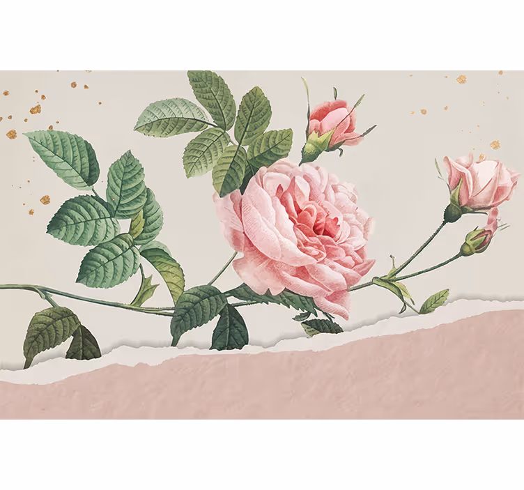 Fototapet blomster pink rose bouquet - TenStickers