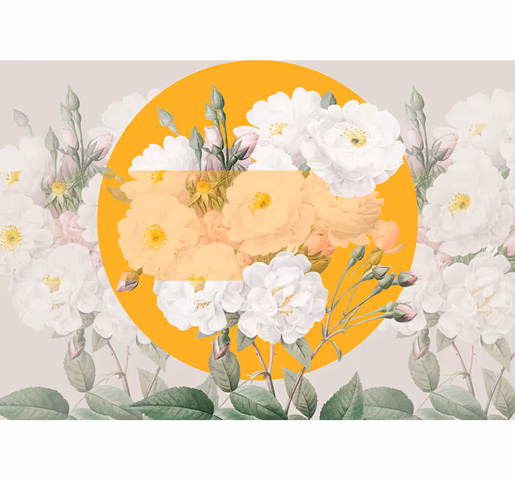 Fototapet blomster blomstrende blomsterkomposition - TenStickers