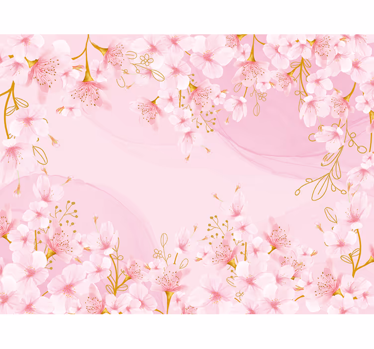 Fototapet blomster kirsebærblomster elegance - TenStickers