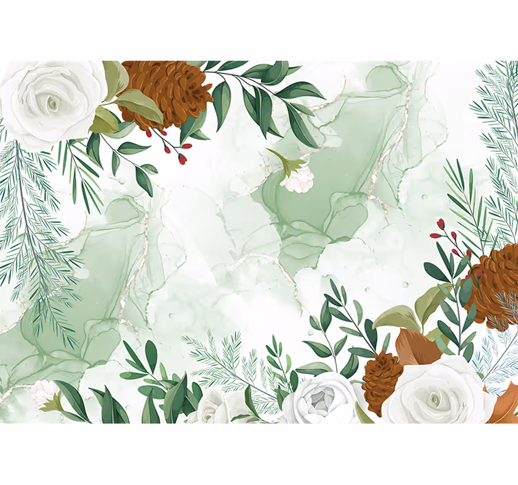Fototapet blomster elegant blomsterarrangement - TenStickers