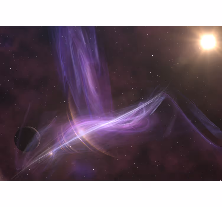 Rummet fototapet kosmiske lilla svulmende - TenStickers