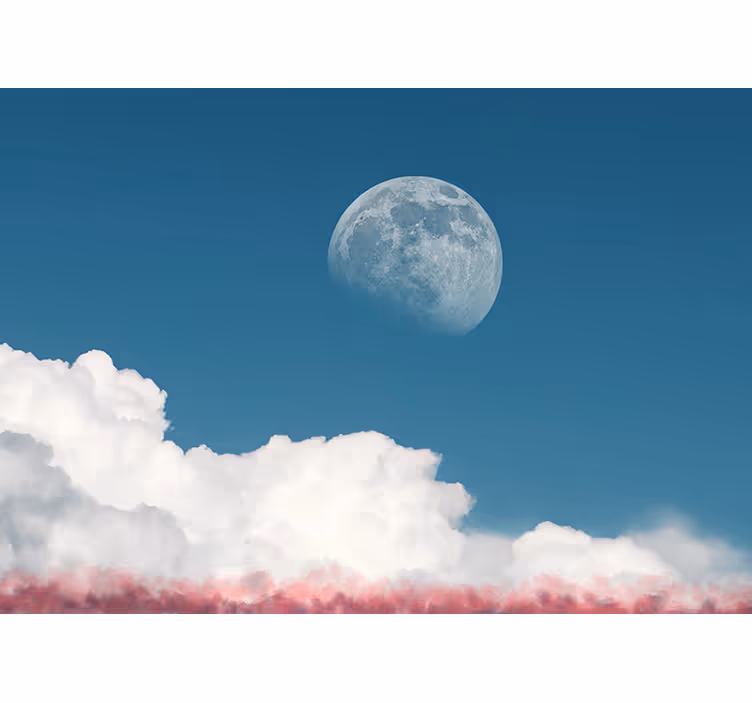 Fototapet himmel måneskyudsigt - TenStickers