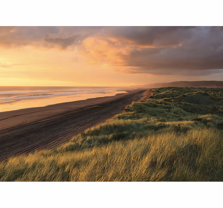 Harmoni med solnedgang ved havet fototapet hav - TenStickers