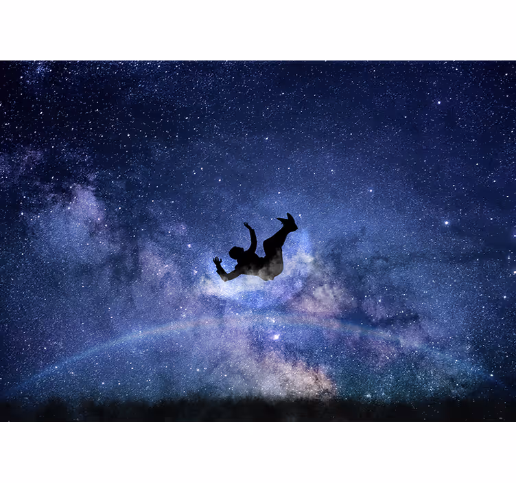 Rummet fototapet svævende kosmisk rejse - TenStickers