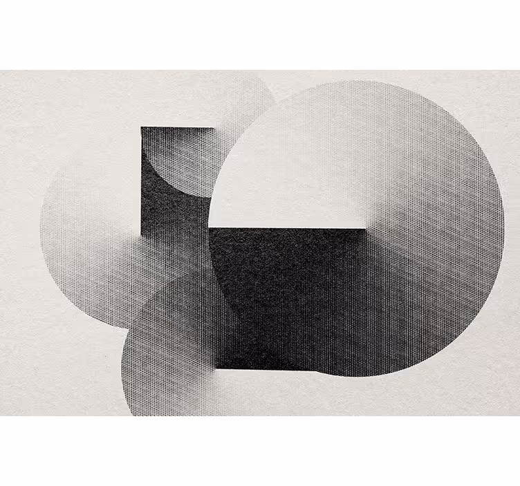 Fototapet abstrakt geometrisk cirkel komposition - TenStickers