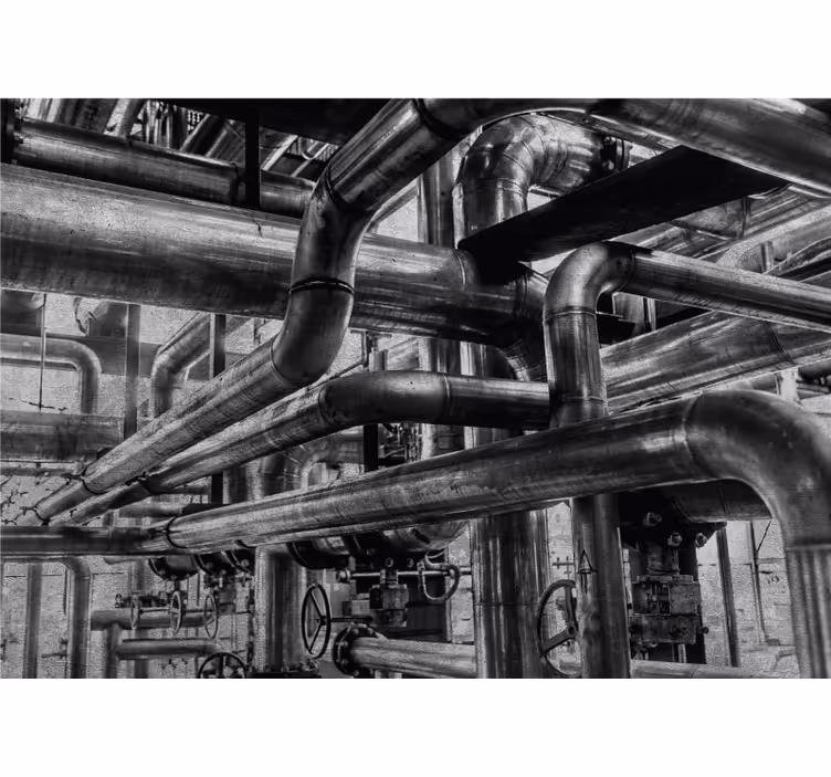 Mønster fototapet industrielle rør mønstre - TenStickers