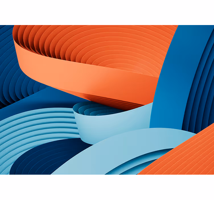 Cirkulært geometrisk 3d fototapet - TenStickers