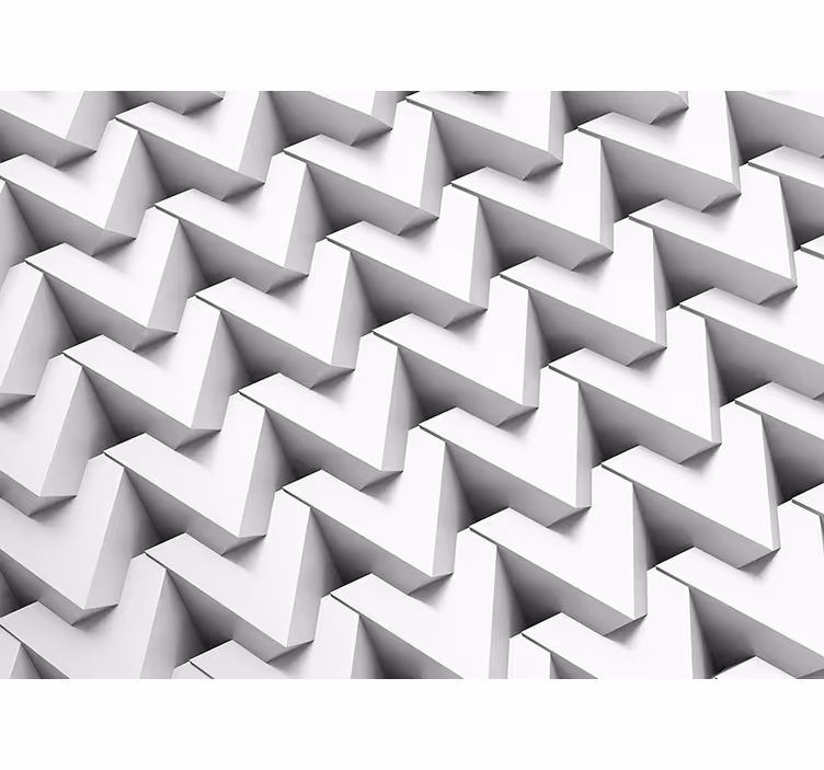 Mønster fototapet tre-dimensionel chevron - TenStickers