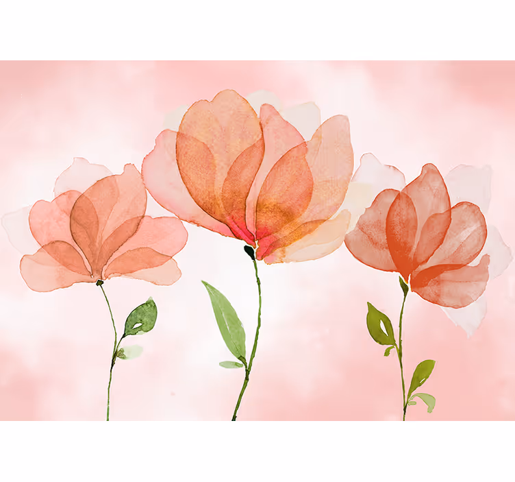 Fototapet blomster elegante blomsterbloom - TenStickers