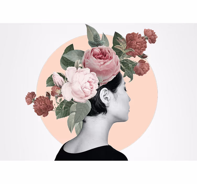 Fototapet blomster blomsterhårpynt - TenStickers