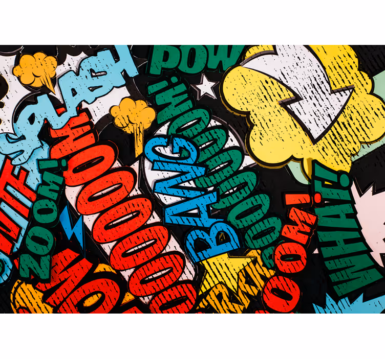 Graffiti fototapet tegneserie lyde - TenStickers