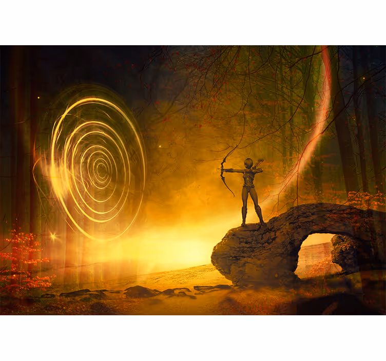 Mystisk fantasy landskab fantasy fototapet - TenStickers