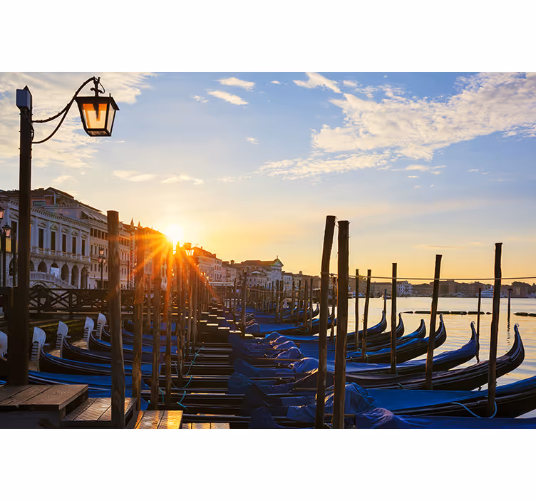 Fototapet af byer venetian solnedgangsscene - TenStickers