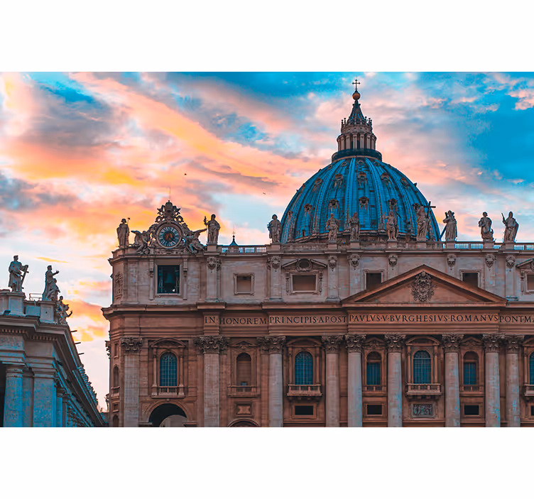 Fototapet af byer st. peters basilikas kuppel - TenStickers