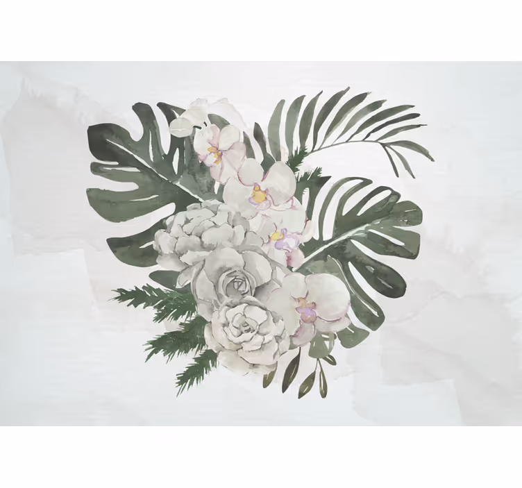 Fototapet blomster elegant blomsterkomposition - TenStickers