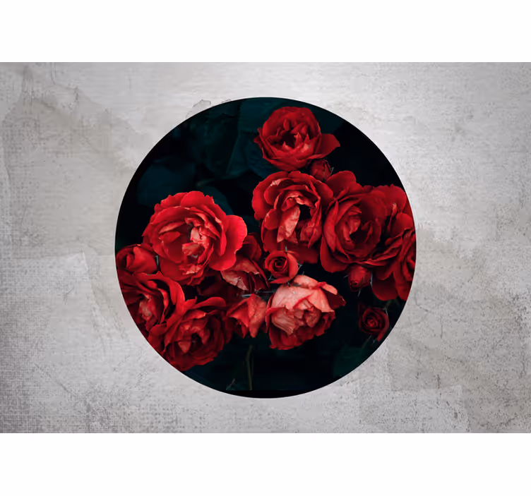 Rose fototapet røde rosenblomster - TenStickers