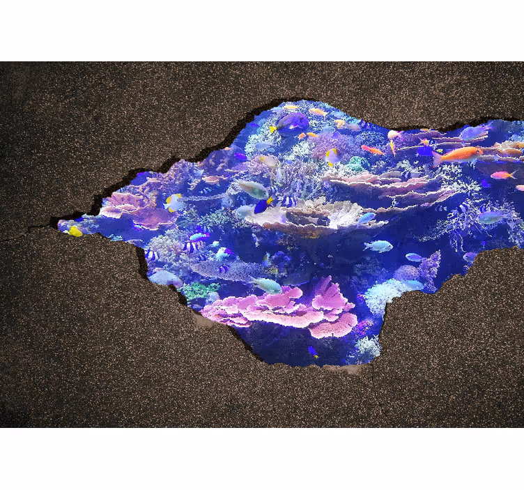 3d fototapet til akvariet - TenStickers
