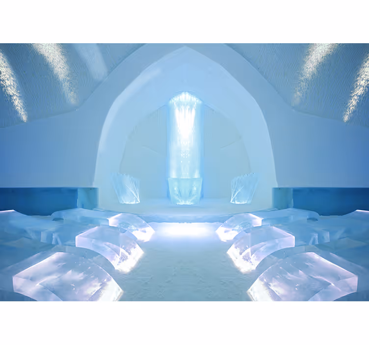3d iglo tunnel tekstur fototapet - TenStickers