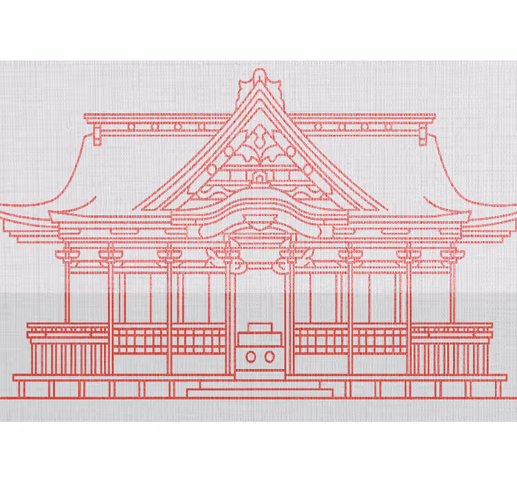 Fototapet af byer med traditionel japansk arkitektur - TenStickers
