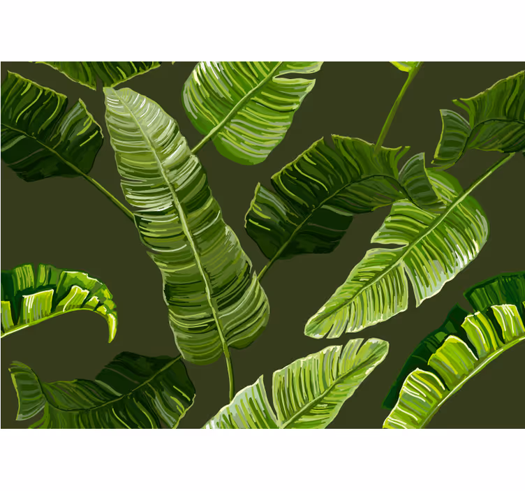 Tapet natur frodig grøn beplantning - TenStickers