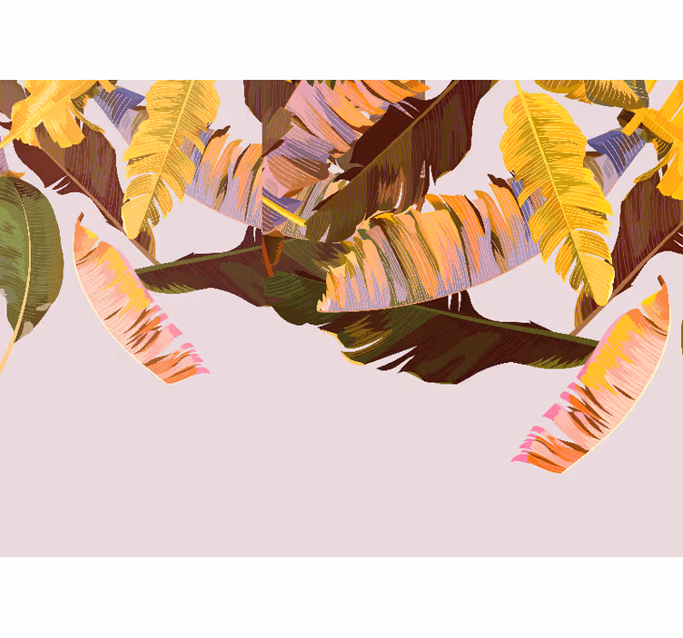 Tapet natur eksotiske bladmønstre - TenStickers