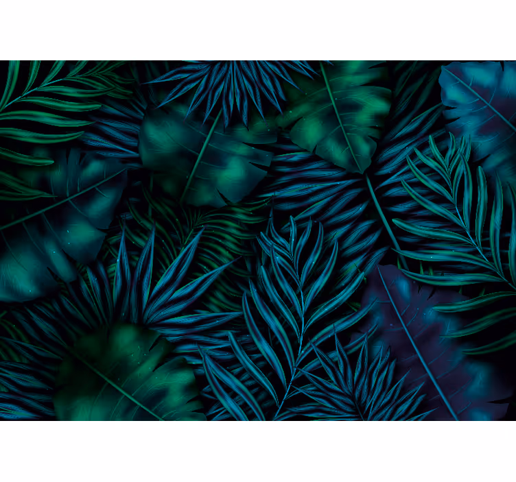 Lyse grønne blade natur fototapet - TenStickers