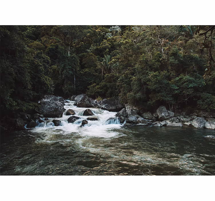 Fredfyldte flodscene natur fototapet - TenStickers