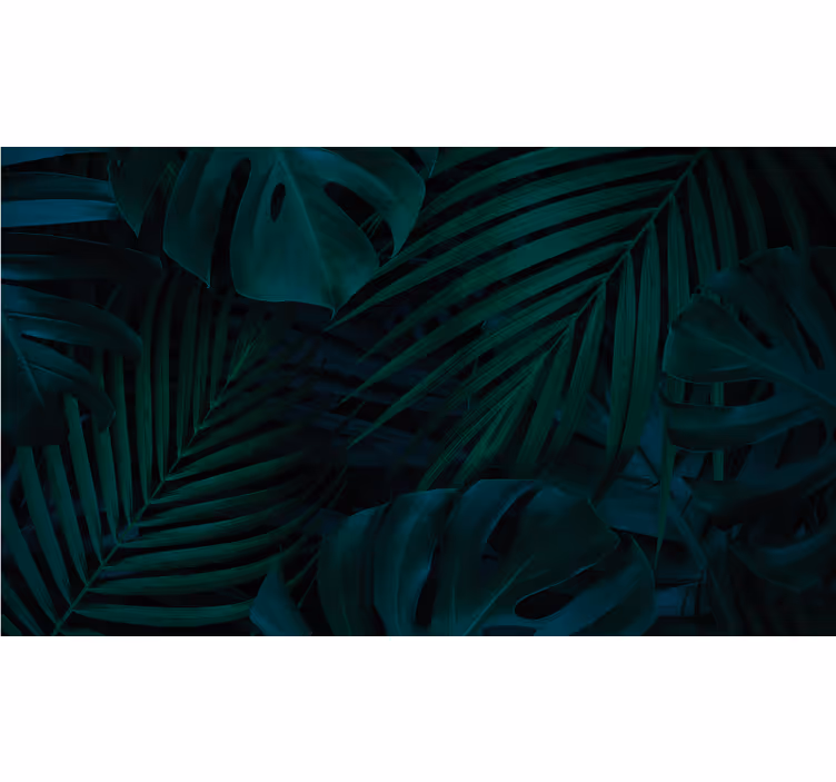 Skov blade og planter fototapet - TenStickers