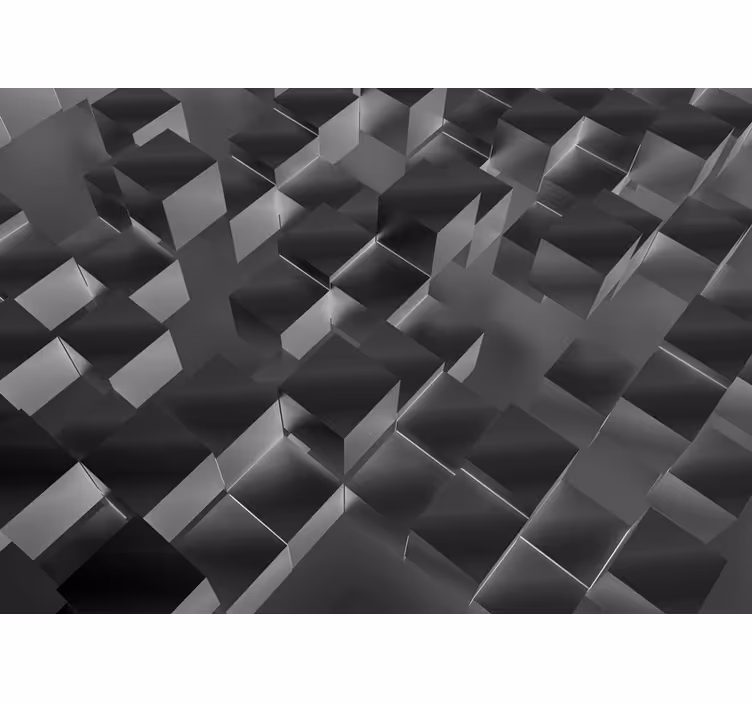 Mønster fototapet i 3d terninger - TenStickers
