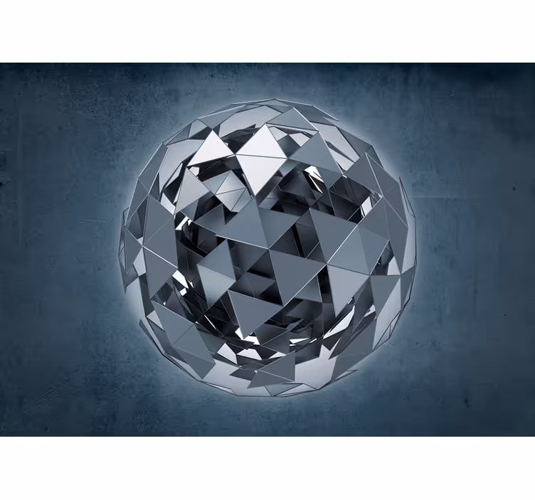 Fototapet abstrakt geometrisk kugleskulptur - TenStickers