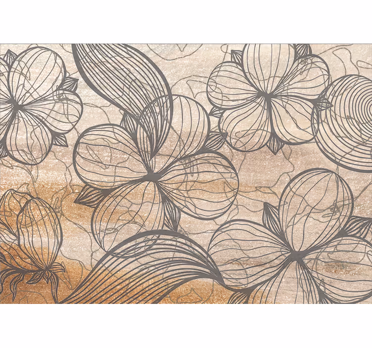 Fototapet blomster elegante blomster mønstre - TenStickers