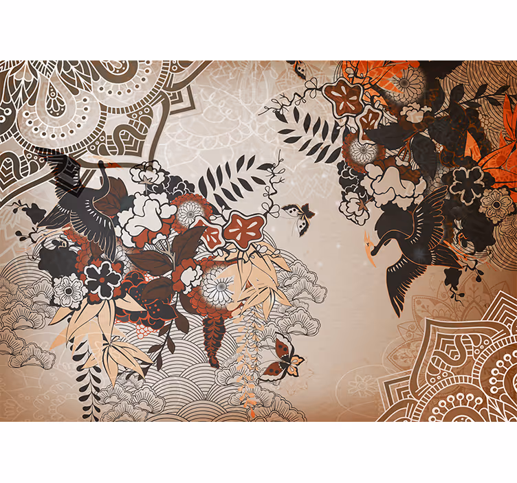 Fototapet mandala blomster mønstre - TenStickers