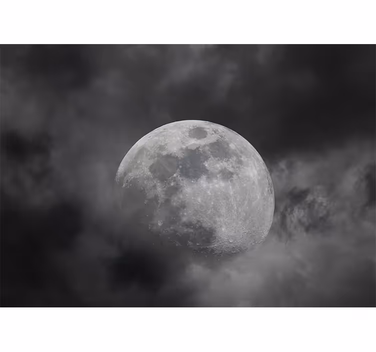 Rummet fototapet lysende månesilhuet - TenStickers