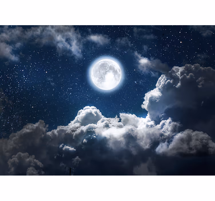 Fototapet himmel måneskinsaftener - TenStickers