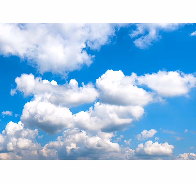 Smuk blå himmel med skyer himmel fototapet - TenStickers