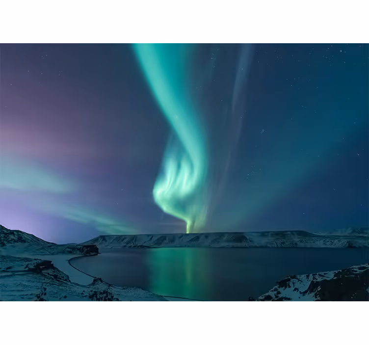 Fototapet himmel nordlys udstilling - TenStickers