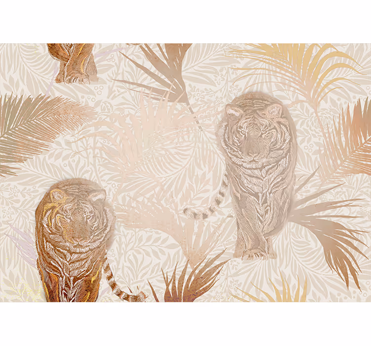 Fototapet dyr majestætisk tiger motiv - TenStickers