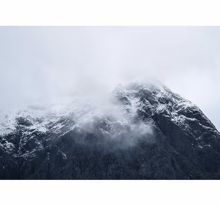 Bjergtoppe over skyerne fototapet - TenStickers