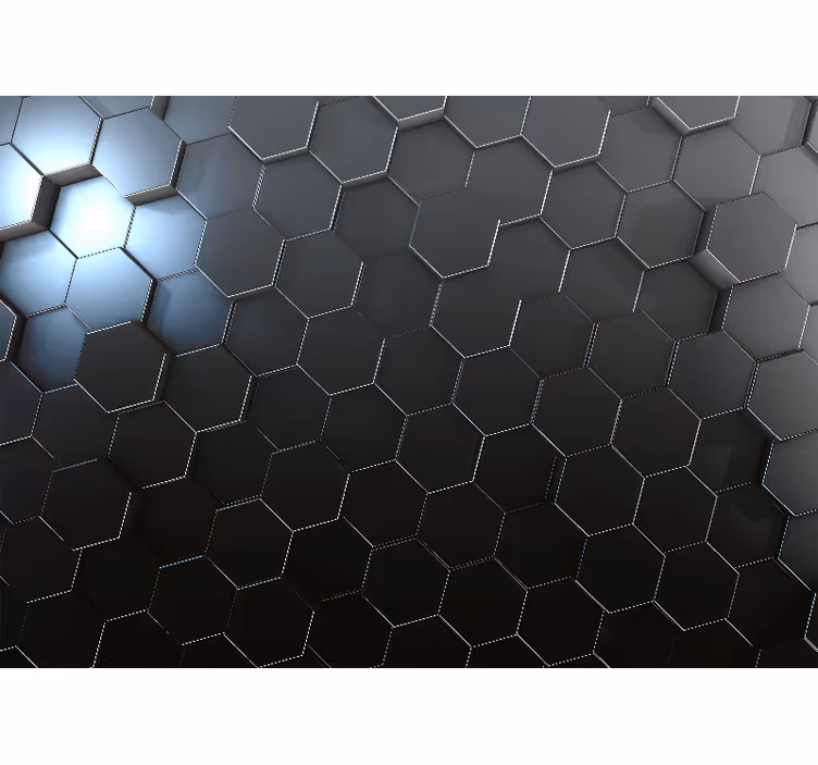 Grå ombre geometriske paneler 3d fototapet - TenStickers