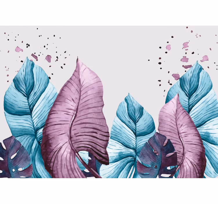 Natur fototapet store bladmønstre - TenStickers