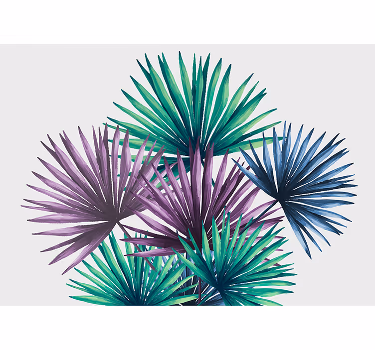 Tapet natur tropiske bladmotiver - TenStickers