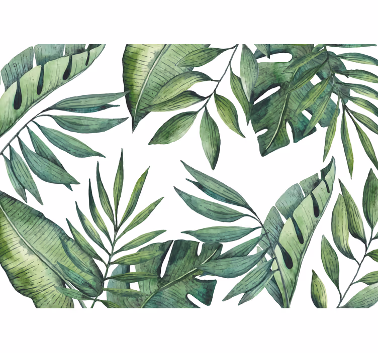 Tapet natur frodige bladdesigns - TenStickers