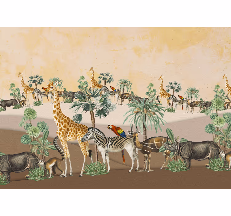 Jungle eventyr fototapet skov - TenStickers