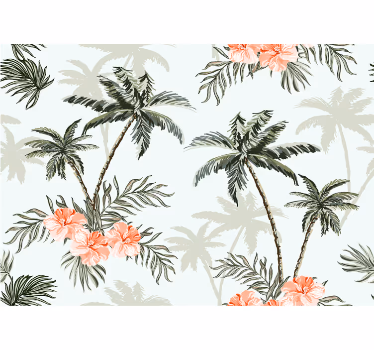 Jungle palmer skov fototapet - TenStickers