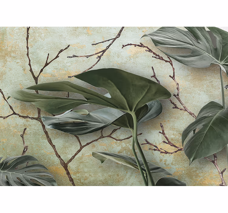 Monstera planter naturen fototapet natur - TenStickers