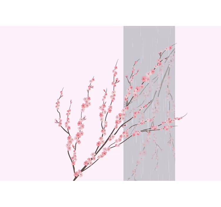 Fototapet blomster bløde pink blomster - TenStickers