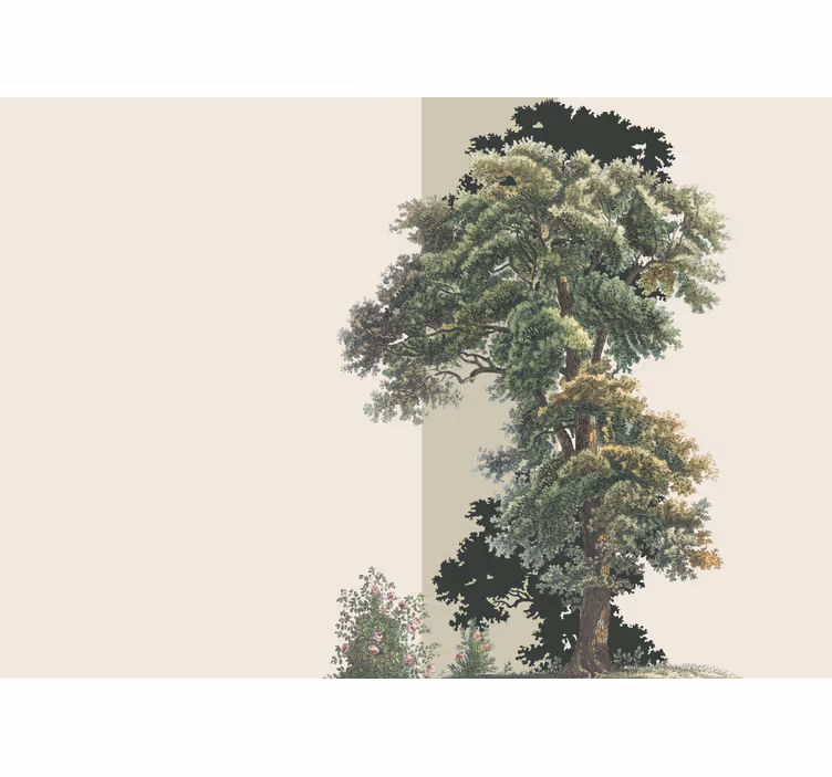 Tapet natur farverig bladscenarie - TenStickers