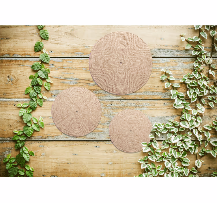 Naturlig boho dekoration køkken fototapet - TenStickers